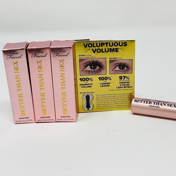 3pk- Too Faced- Better Than Sex Mascara-.13 oz ea no box. - Picture 1 of 1